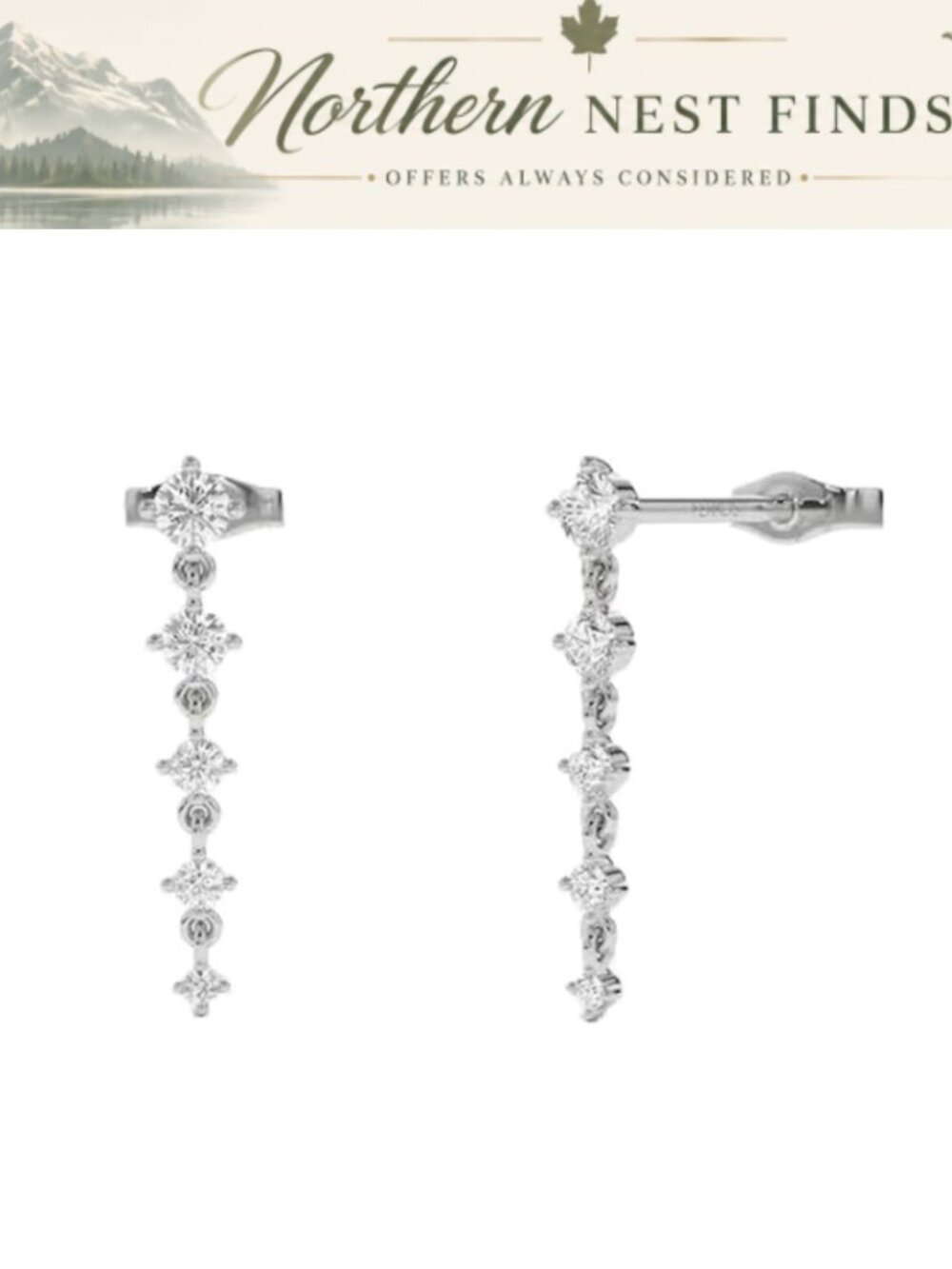 Gold Plated CZ Drop Dangle Earrings Hypoallergenic 925 Sterling Silver Post